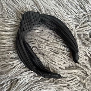 Black Satin Twist Headband